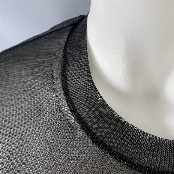 CALVIN KLEIN COLLECTION Size XS Wilson Black Mesh T-Shirt Dress - Picture 12 of 16